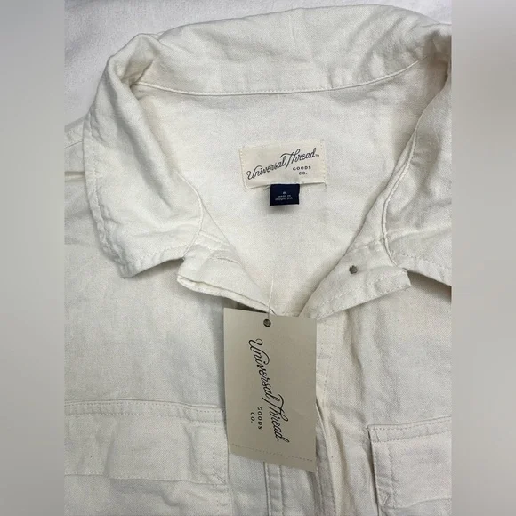 Universal Thread Women's Short Sleeve Linen Boilersuit Casual Jumpsuit Size 8 - Picture 12 of 16